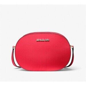 New Michael Kors Jet Set Travel Medium Saffiano Leather Crossbody Dark Sangria